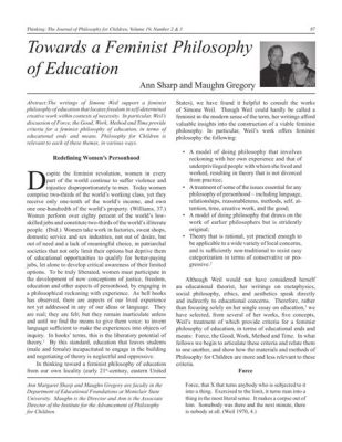  「Knowledge and Power: Toward a Feminist Philosophy of Education」: アフリカの知恵が織りなす教育の再構築！